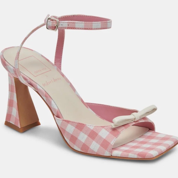 For Love And Lemons Shoes - Pink gingham Barbie pump dolce vita sz 9